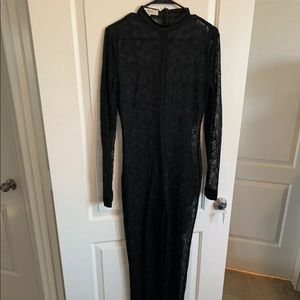 Black Sheer Lace Rudi Jumpsuit House of CB